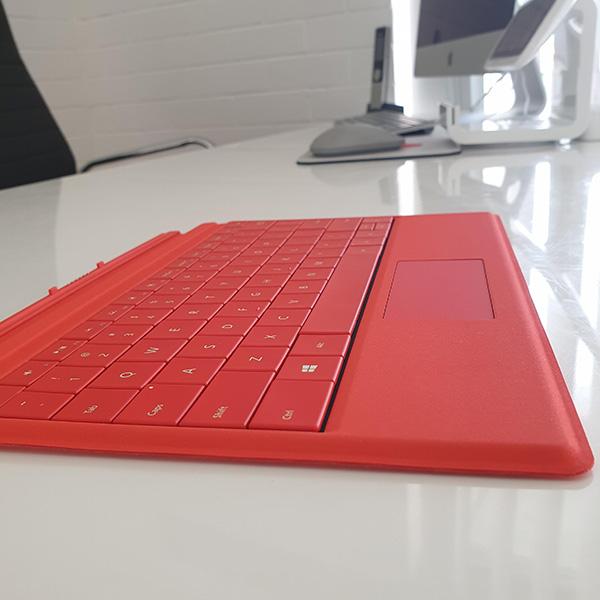 Microsoft Surface 3 Type Cover Red side view