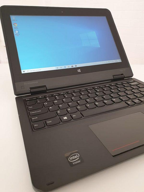 Refurbished Lenovo ThinkPad Yoga 11e laptop front closeup
